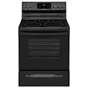 Frigidaire 30 Inch Wide 5.3 Cu. Ft. Free Standing Electric Range with SpaceWise Expandable Elements and Quick Boil Setting Black
