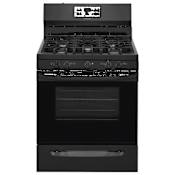 Frigidaire 30 Inch Wide 5 Cu. Ft. Free Standing Gas Range with Quick Boil Setting and Low Simmer Burner Black