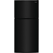 Frigidaire 30 Inch Wide 20 Cu. Ft. Top Freezer Refrigerator with Crisper Bins and LED Lights Black
