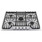 Frigidaire Professional 30 Inch Wide Built-In Gas Cooktop with Power Burner and Cast-Iron Grates Stainless Steel
