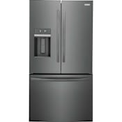 Frigidaire 36 Inch Wide 27.8 Cu. Ft. Energy Star Certified French Door Refrigerator with External Ice and Water Dispenser Black Stainless Steel