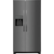 Frigidaire 36 Inch Wide 25.6 Cu. Ft. Energy Star Certified Side By Side Refrigerator with EvenTemp Cooling System and PurePour Water Filter Black Stainless Steel