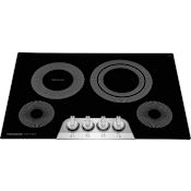 Frigidaire Gallery Series 30 Inch Wide 4 Burner Electric Cooktop with LED Knobs and Keep Warm Zone Stainless Steel
