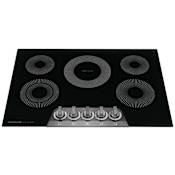 Frigidaire Gallery 30 Inch Wide 5 Burner Electric Cooktop with EvenTemp™ Technology Black Stainless Steel