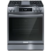 Frigidaire 30 Inch Wide 6.1 Cu. Ft. Gas Range with Air Fry and Slow Cook Black Stainless Steel