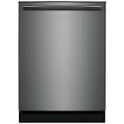 Frigidaire 24 Inch Wide 14 Place Setting Energy Star Certified Built-In Top Control Dishwasher with Sanitize Option Black Stainless Steel