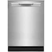 Frigidaire 24 Inch Wide 14 Place Setting Energy Star Certified Built-In Top Control Dishwasher with OrbitClean Stainless Steel