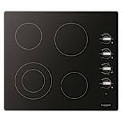 Fulgor Milano 300 Series 24 Inch Wide 4 Burner Electric Cooktop with Large 1900 Watt Heating Element Black