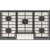 Fulgor Milano 400 Series 36 Inch Wide 5 Burner Liquid Propane / Natural Gas Cooktop with Continuous Cast Iron Grates Stainless Steel
