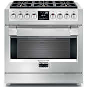 Fulgor Milano 600 Series 36 Inch Wide 5.7 Cu. Ft. Free Standing Dual Fuel Range with Dual Crescendo Burners and Meat Probe Stainless Steel