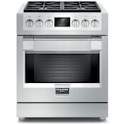 Fulgor Milano 600 Series 30 Inch Wide 4.4 Cu. Ft. Free Standing Gas Range with Dual Crescendo Burners and Nova Broiler System Stainless Steel