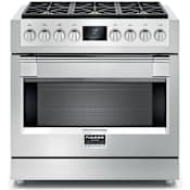 Fulgor Milano 600 Series 36 Inch Wide 5.7 Cu. Ft. Free Standing Gas Range with Dual Crescendo Burners and Telescopic Rack Stainless Steel