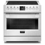 Fulgor Milano 600 Series 36 Inch Wide 5.7 Cu. Ft. Free Standing Induction Range with Dual True Convection and Telescopic Rack Stainless Steel
