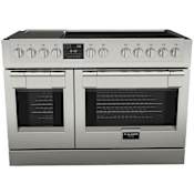 Fulgor Milano 600 Series 48 Inch Wide 6.5 Cu. Ft. Free Standing Induction Range with Griddle and Meat Probe Stainless Steel