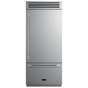 Fulgor Milano 700 Series 36 Inch Wide 18.5 Cu. Ft. Energy Star Certified Bottom Freezer Refrigerator with Cool Zone and LED Lighting - Right Hinge Stainless Steel
