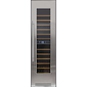 Fulgor Milano 700 Series 24 Inch Wide 80 Bottle Capacity Built-In Wine Cooler with LED Lighting - Right Hinge Stainless Steel / Glass