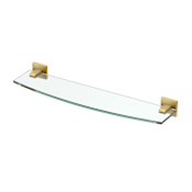 Gatco Elevate 21" Glass and Metal Bathroom Shelf Brushed Brass