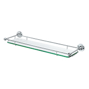 Gatco Premier 22" Glass and Metal Bathroom Shelf Chrome