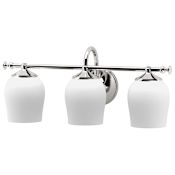Gatco Tavern 3 Light 9" Tall Bathroom Sconce with Shade Polished Nickel