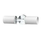 Gatco Latitude II 2 Light 16" Wide Bath Bar with Frosted Shades Chrome