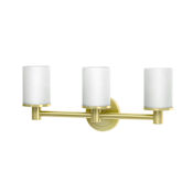 Gatco Latitude II 3 Light 20" Wide Bathroom Vanity Light with Frosted Shades Brushed Brass