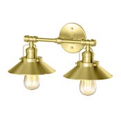 Gatco Modern Farmhouse 2 Light 11" Tall Vanity Light Brass