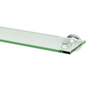 Gatco Tavern 21" Glass Bathroom Shelf Polished Nickel