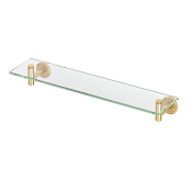 Gatco Latitude II 21" Glass and Metal Bathroom Shelf Brushed Brass