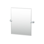 Gatco Reveal 19-1/2" W x 24" H Rectangular Frameless Accent Mirror Chrome