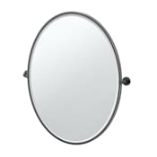 Gatco Reveal 29"W x 33"H Beveled Framed Wall Mounted Bathroom Mirror Matte Black