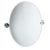 Gatco Designer II 19-1/2" W x 26-1/2" H Oval Frameless Bathroom Mirror Chrome