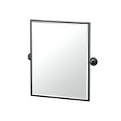 Gatco Designer II 20-1/2" W x 25" H Rectangular Metal Framed Accent Mirror Matte Black