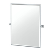 Gatco Mode 32-1/2" x 27-3/4" Contemporary Rectangular Framed Bathroom Wall Mirror Chrome