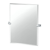 Gatco Mode 31-1/2" x 27-1/8" Contemporary Rectangular Frameless Bathroom Wall Mirror Chrome