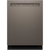 GE 24 Inch Wide 16 Place Setting Energy Star Rated Built-In Full Console Dishwasher with Bottle Jets and Piranha Hard Food Disposer Fingerprint Resistant Slate