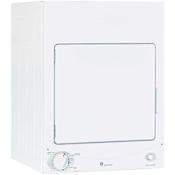 GE 24" 3.6 Cubic Foot Spacemaker Electric Dryer with DuraDrum Interior White