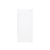 GE 28 Inch Wide 14.1 Cu. Ft. Energy Star Rated Upright Freezer with Turbo Freeze White