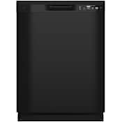 GE 24 Inch Wide 14 Place Setting Built-In Front Control Dishwasher with Piranha Hard Food Disposer and Dry Boost Black