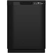 GE 24 Inch Wide 14 Place Setting Built-In Front Control Dishwasher with Dry Boost and Steam Sanitizing Wash Black