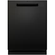 GE 24 Inch Wide 16 Place Setting Built-In Top Control Dishwasher with Hard Food Disposer and 5 Wash Cycles Black