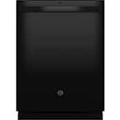 GE 24 Inch Wide 16 Place Setting Built-In Top Control Dishwasher with AutoSense Wash Cycle and Dry Boost Black