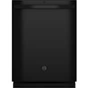 GE 24 Inch Wide 16 Place Setting Built-In Top Control Dishwasher with Dry Boost and Sanitize Cycle Black