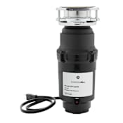 GE 1/2 HP Continuous Garbage Disposal with 25 Ounce Grind Chamber and Drain Boost Technology Black