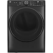 GE 28 Inch Wide 7.8 Cu. Ft. Gas Dryer with Quick Dry and Knob Controls Carbon Graphite