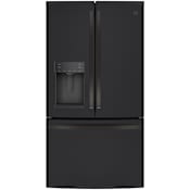GE 36 Inch Wide 27.7 Cu. Ft. Energy Star Rated Fingerprint Resistant French Door Refrigerator with Showcase LED Lighting and TwinChill Evaporators Fingerprint Resistant Black Slate