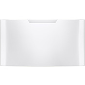 GE 28 Inch Wide Laundry Pedestal with Stainless Steel Ball Bearing Storage Drawer White