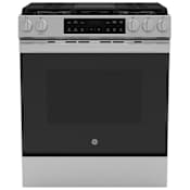 GE 30 Inch Wide 5.3 Cu. Ft. Slide In Gas Range with Griddle and Express Preheat Stainless Steel