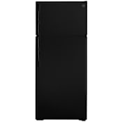 GE 28 Inch Wide 17.5 Cu. Ft. Energy Star Rated Full Size Refrigerator with Ice Maker Black