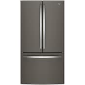 GE 36 Inch Wide 27 Cu. Ft. Energy Star Rated Fingerprint Resistant French Door Refrigerator with Quick Space Shelf and Turbo Cool Fingerprint Resistant Slate