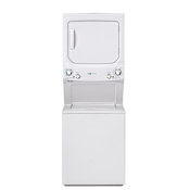 GE 27 Inch Wide Energy Star Certified Laundry Center with 3.9 Cu. Ft. Washer and 5.9 Cu. Ft. Gas Dryer with PreciseFill Technology White